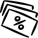 Coupon Percent Streamline Freehand