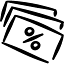 Coupon Percent Streamline Freehand